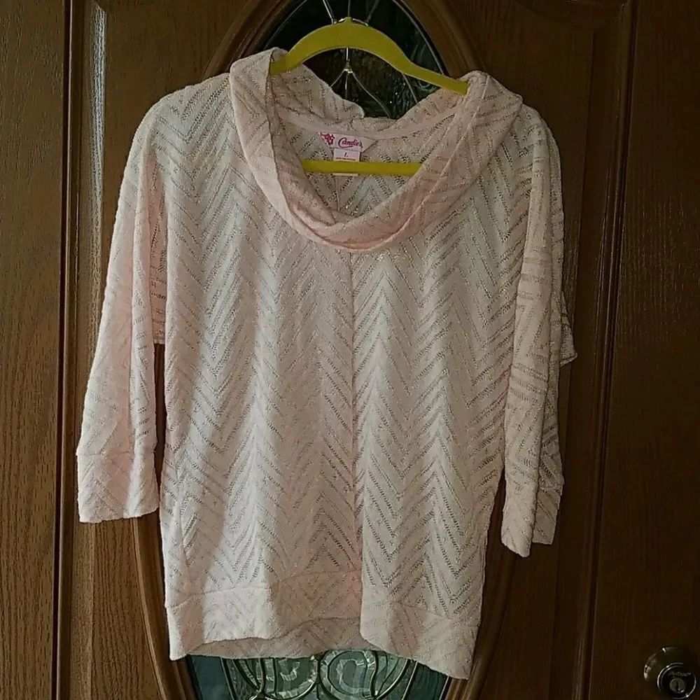 Candies super light weight sweater peach Sz.